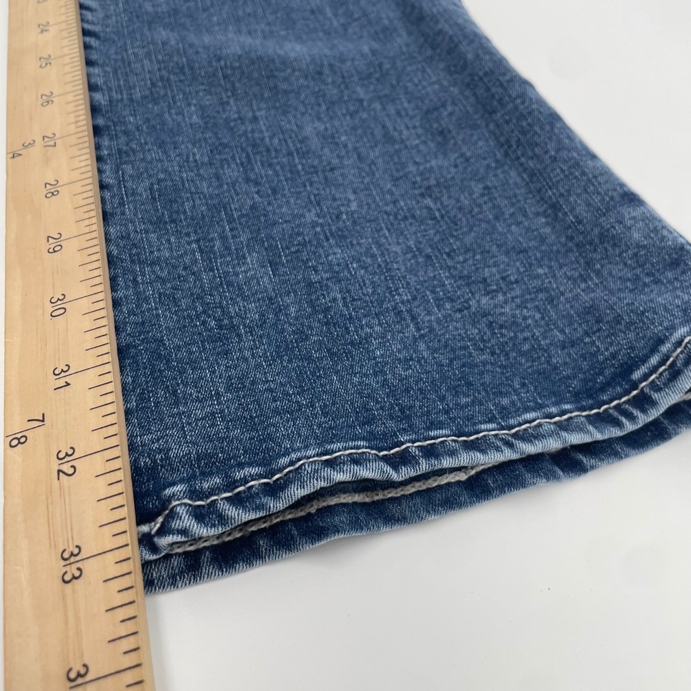 True Religion Jeans Women 27 Blue Becca Mid Rise Bootcut Horseshoe Flap Pocket - Picture 7 of 14